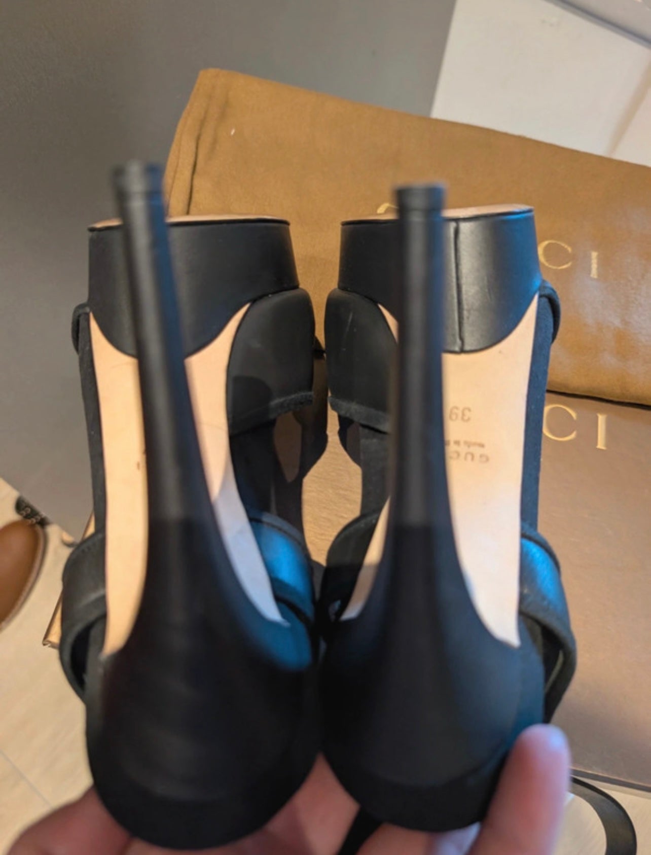 GUCCI BABYLON CAGE WRAP HEEL - EU39