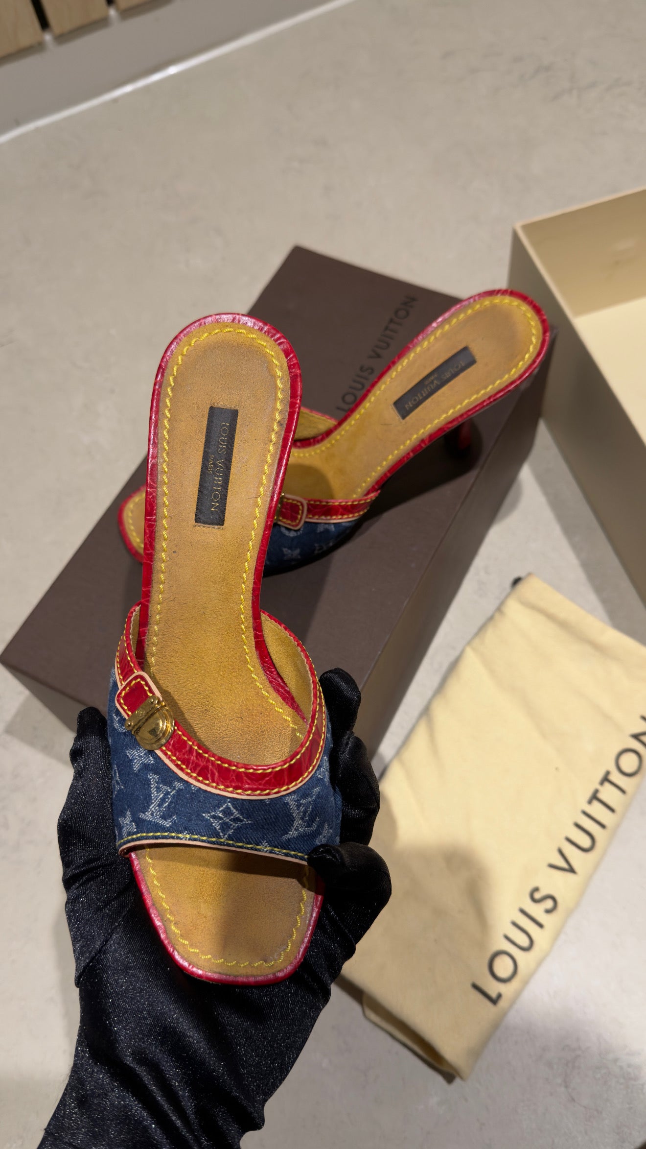 Louis Vuitton vintage denim mules | EU 37