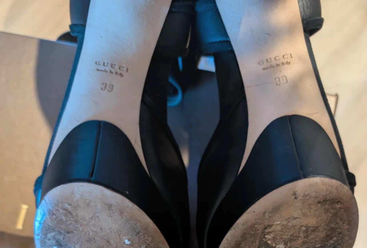 GUCCI BABYLON CAGE WRAP HEEL - EU39