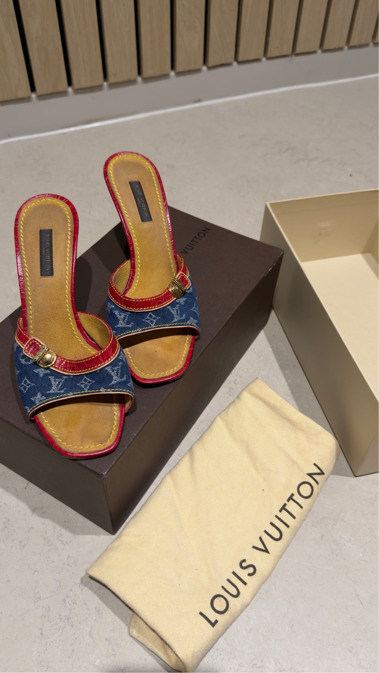 Louis Vuitton vintage denim mules | EU 37