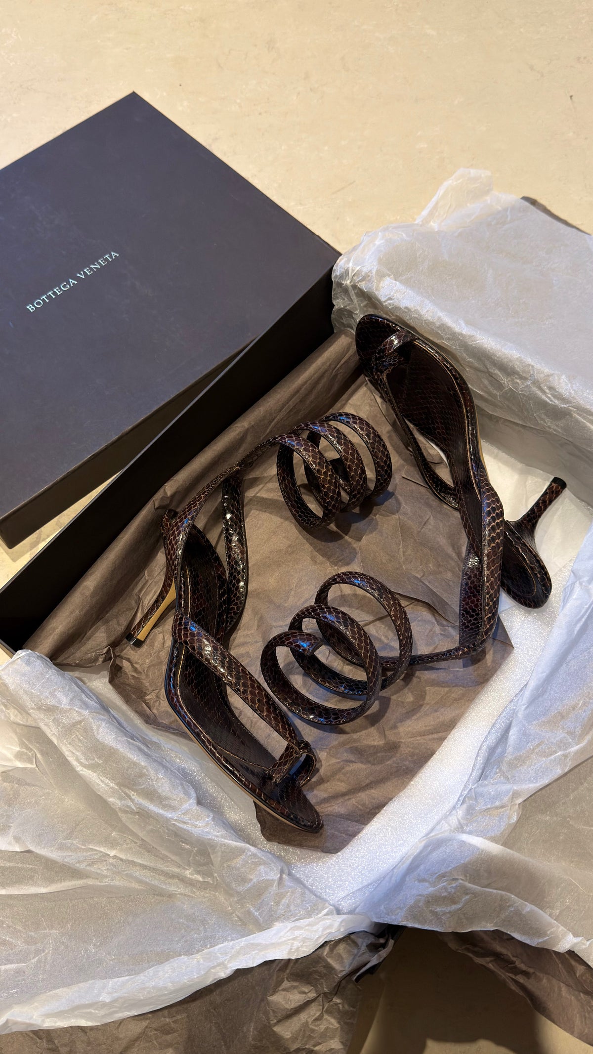 Bottega venetta spiral heels - BNIB