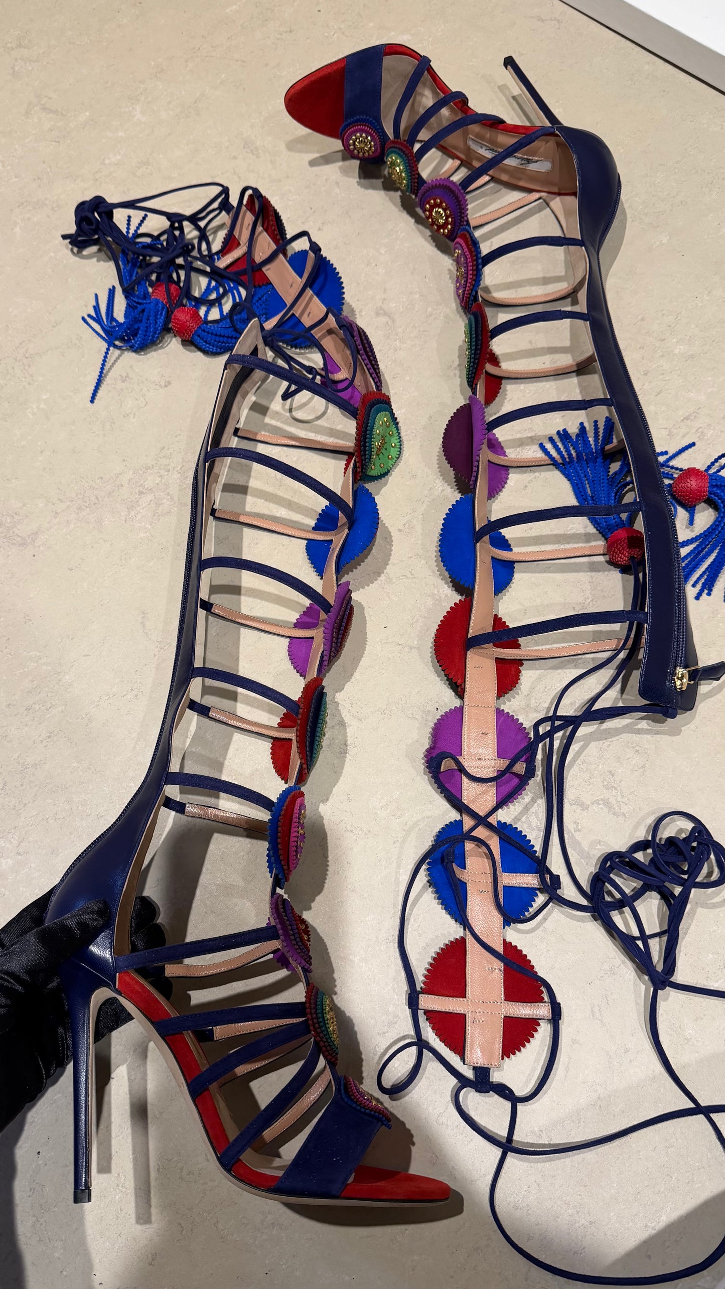 Brian Atwood - lace up Gladiator sandals