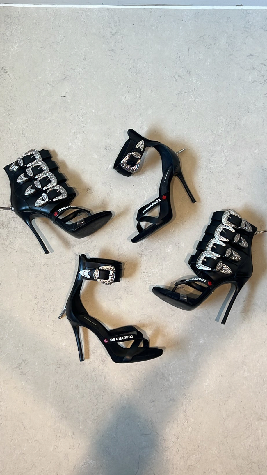 DSQUARED2 - Gothika buckle heeled sandal EU37
