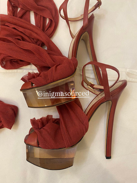 Fendi Cinderella lucite SS2010 Eu 41