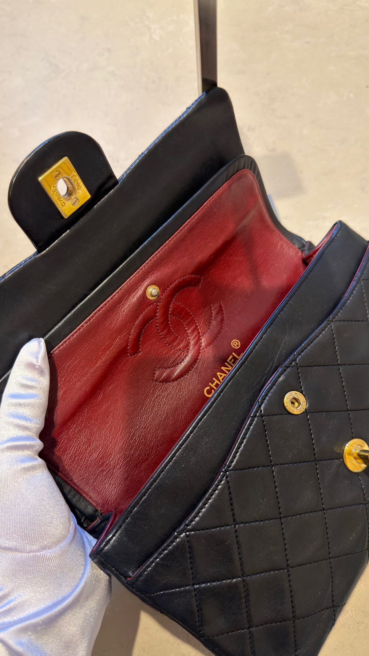 Chanel - Vintage Small Classic Double Flap Bag lambskin