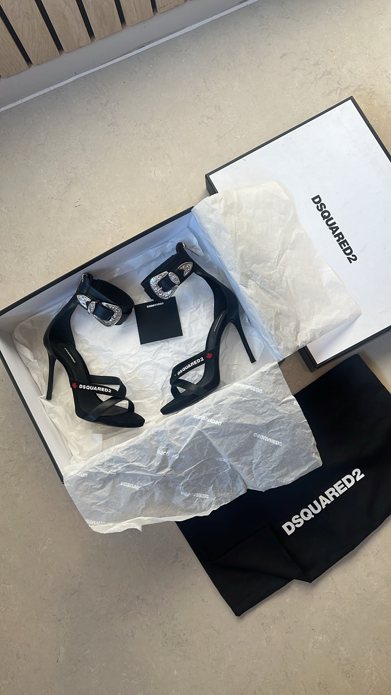 DSQUARED2 - Gothika buckle heeled sandal EU37