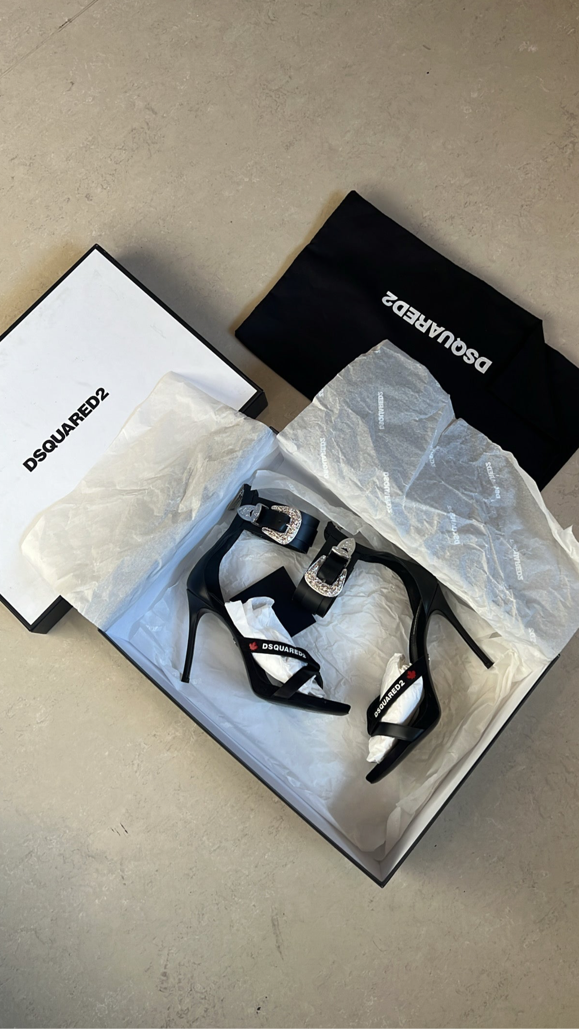 DSQUARED2 - Gothika buckle heeled sandal EU37