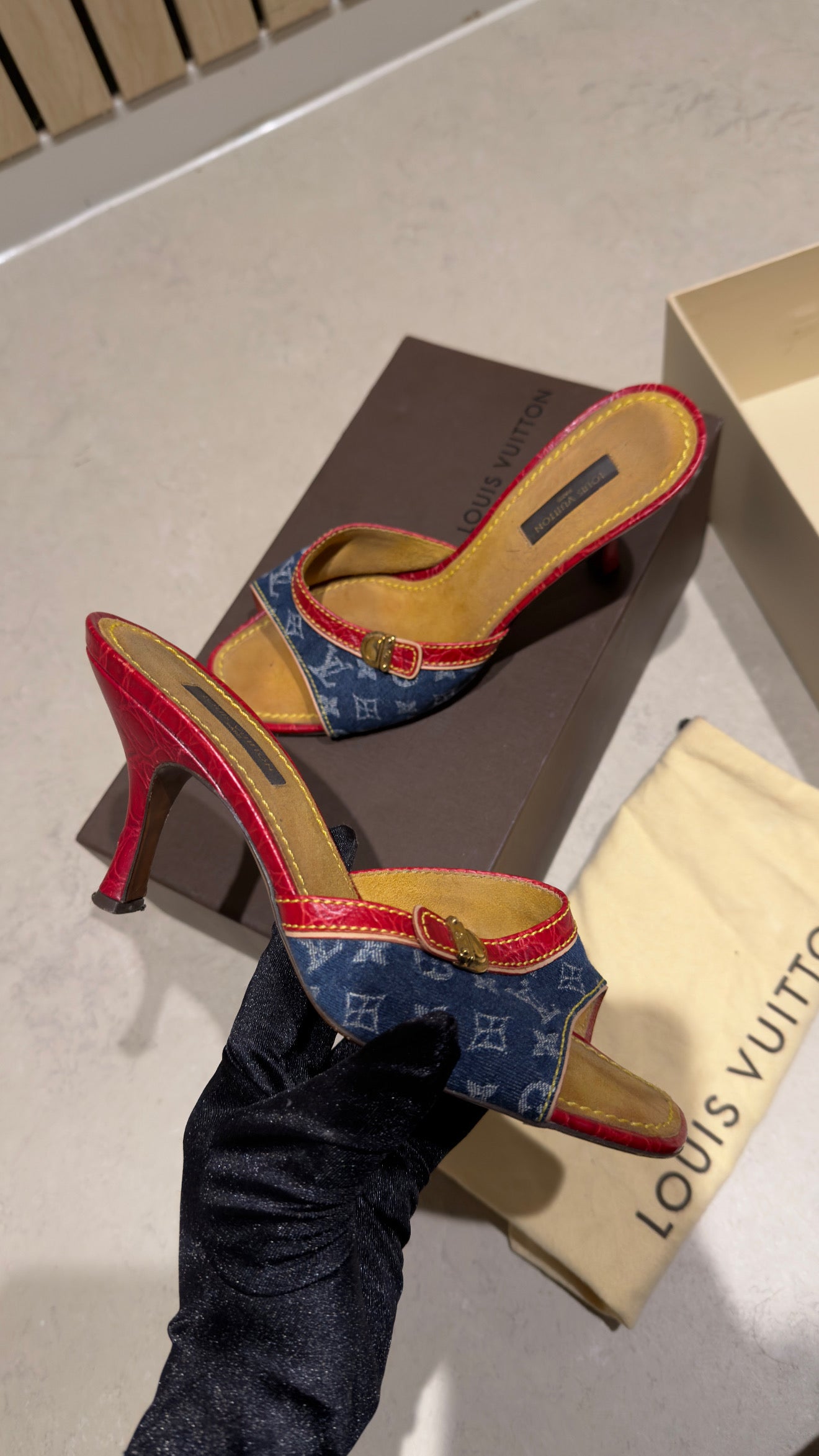 Louis Vuitton vintage denim mules | EU 37