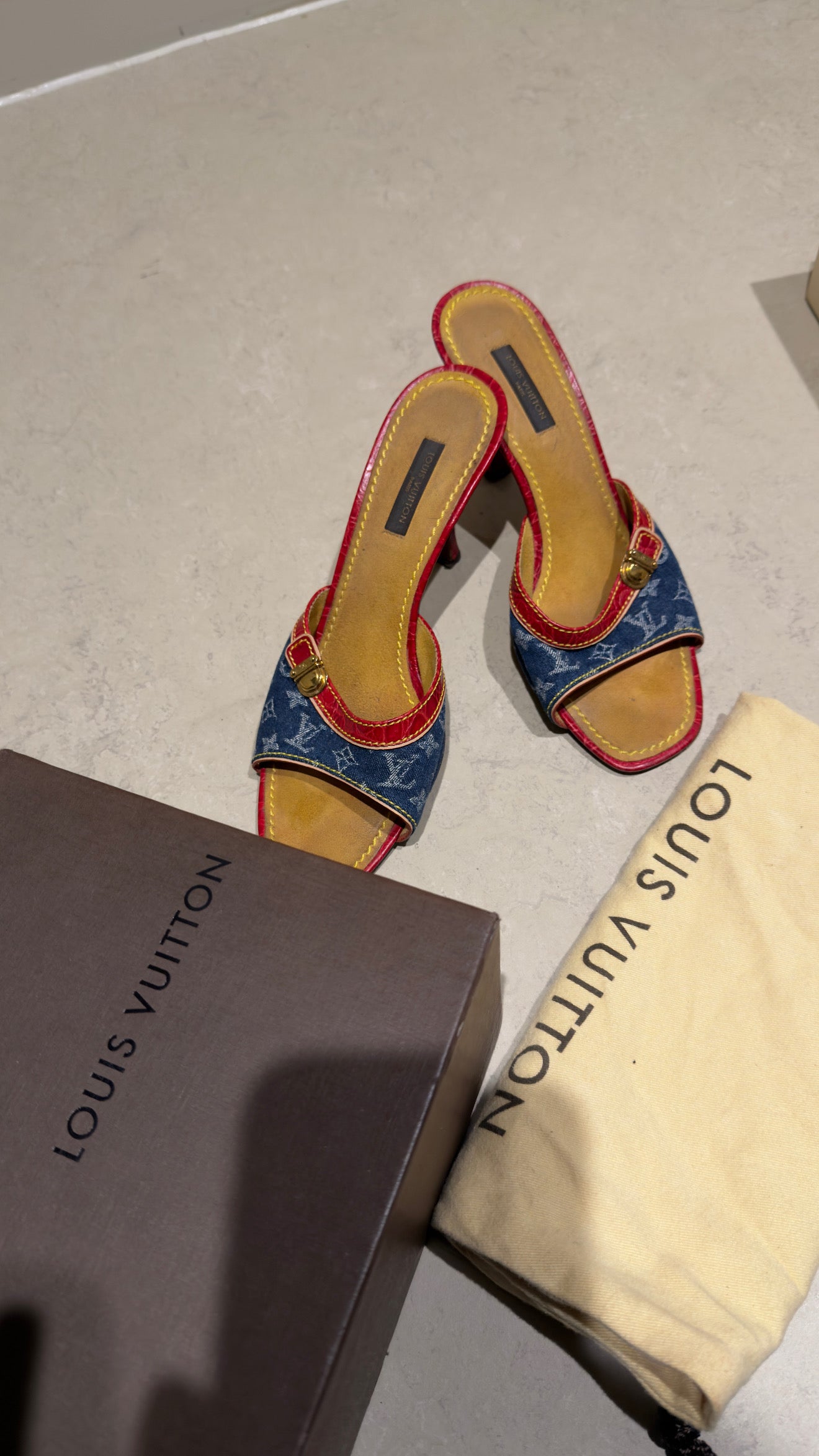 Louis Vuitton vintage denim mules | EU 37