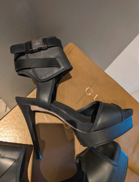 GUCCI BABYLON CAGE WRAP HEEL - EU39