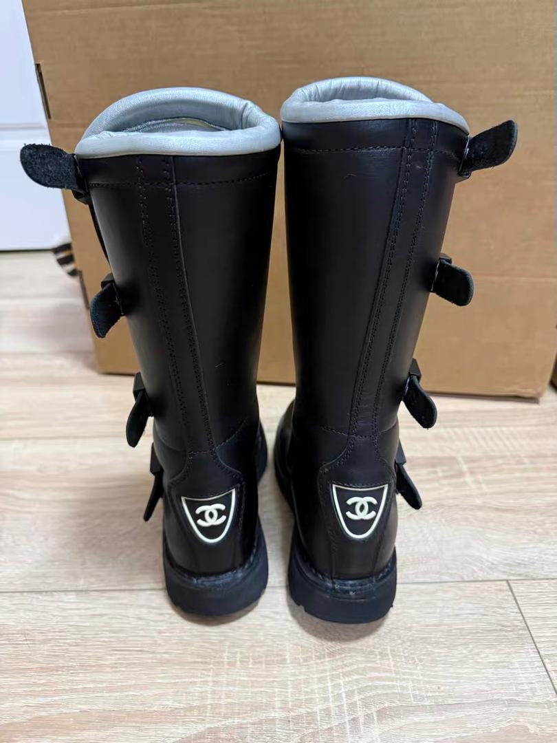 Chanel CC leather biker/motor boots - EU 36
