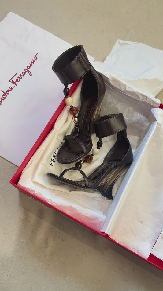 FERRAGAMO SELENE WEDGE - EU 37.5|37|36